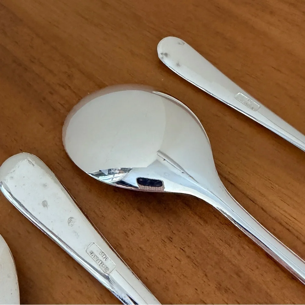 3 Sets Vintage Italy Silver Plate Utensils Salad Serving Fork & Spoon Buffet